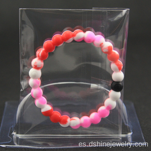 Pulsera del grano de alto estiramiento divertido mezclada Color silicona pequeña